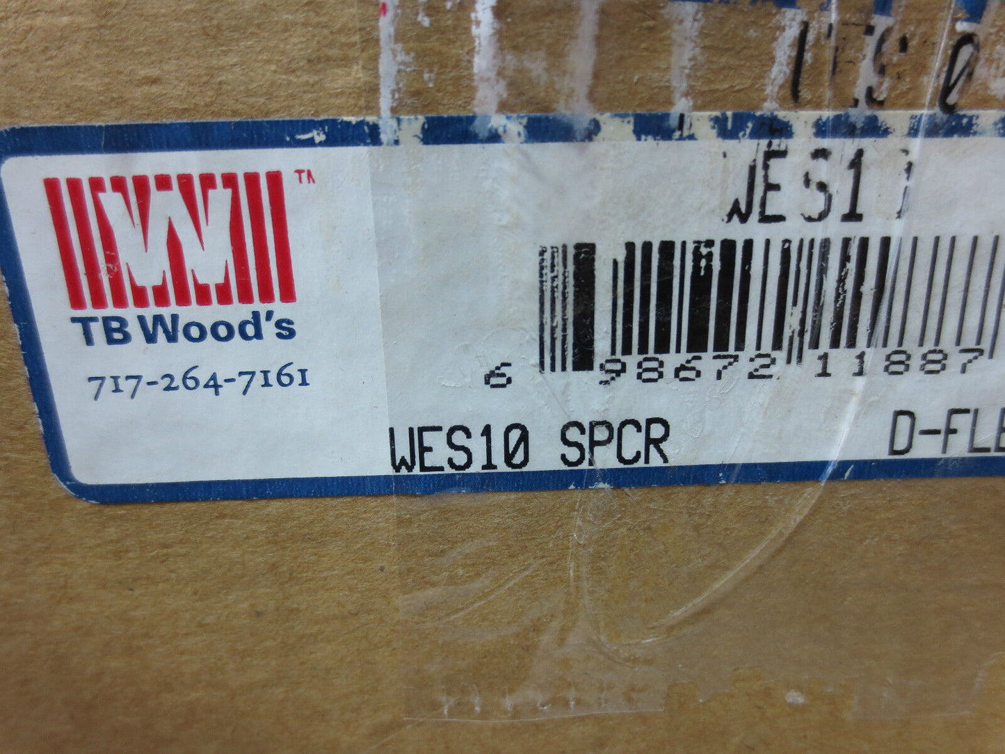 T.B. WOOD'S WES10 TIRE COUPLING SPACER INSERT - 6.48" OD, 1450 IN/LB TORQUE NEW