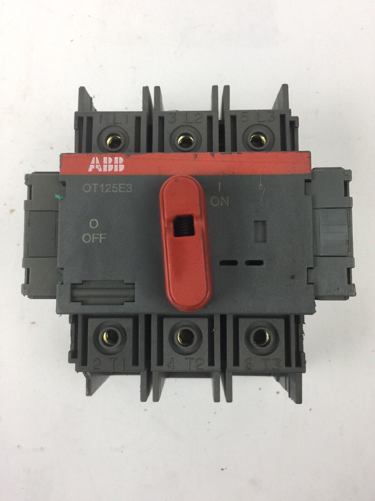 ABB OT125E3 GENERAL PURPOSE SWITCH 600 VAC 100 A W/2 OA1G01 AUXILIARY CONTACTS