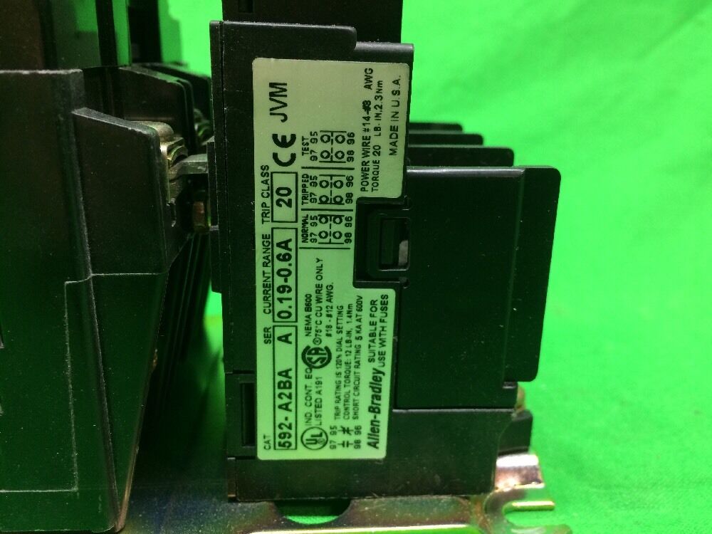 ALLEN BRADLEY 509-AOD-A2B SER. B SIZE 0 STARTER 509AODA2B 120 V COIL