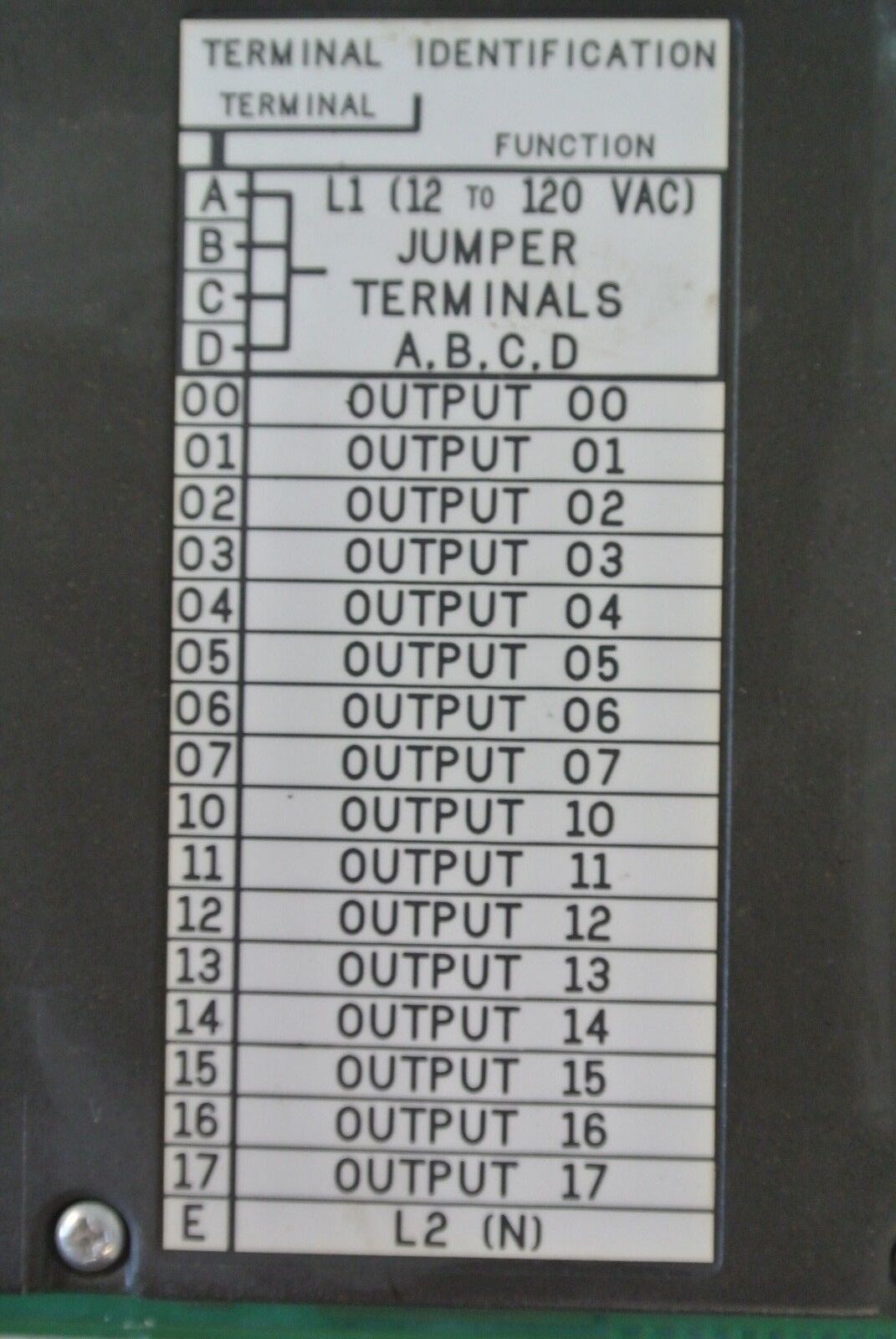 ALLEN-BRADLEY 1771-OAD OUTPUT MODULE / 12 to 120V AC
