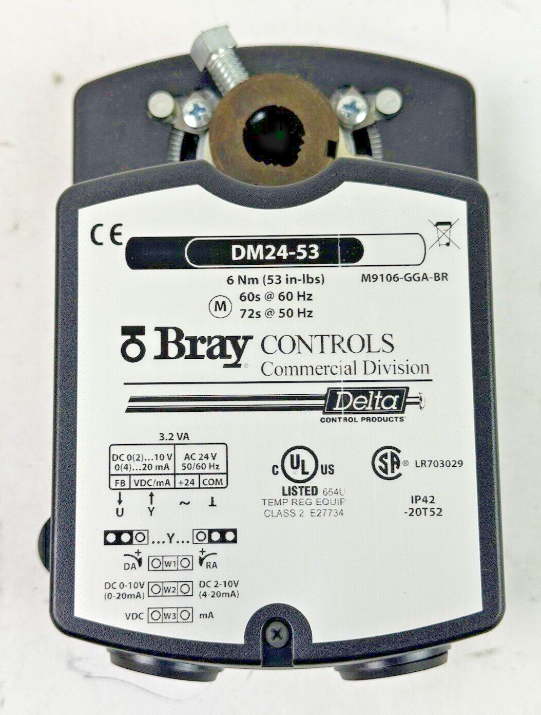 BRAY CONTROLS - DM24-53 - ELECTRIC MOTOR ACTUATOR - 53 IN-LB, 60S, 24 VAC, 50/60