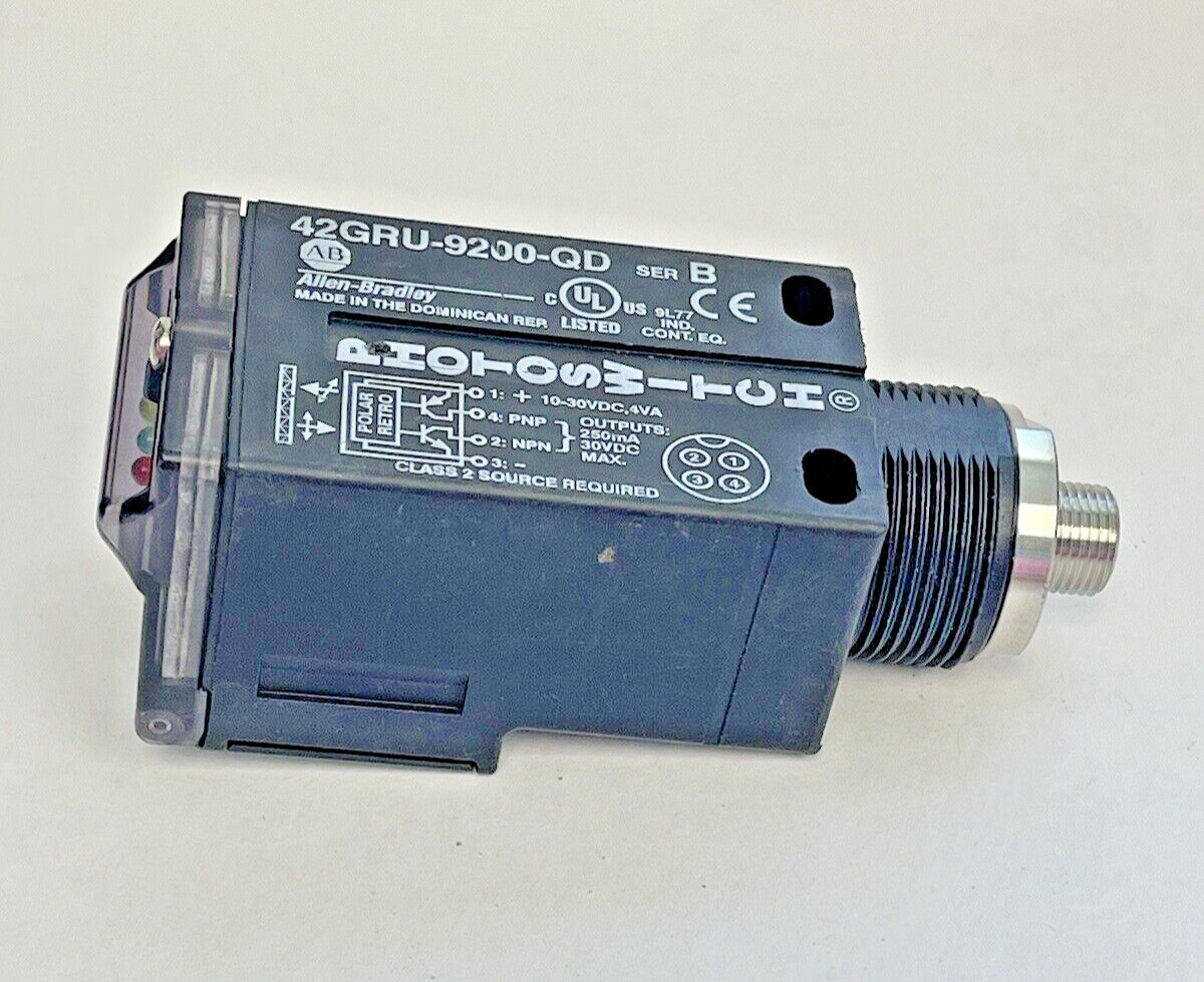 ALLEN BRADLEY - 42GRU-9200 SER. B - PHOTOSWITCH -**MISSING MOUNTING RINGS