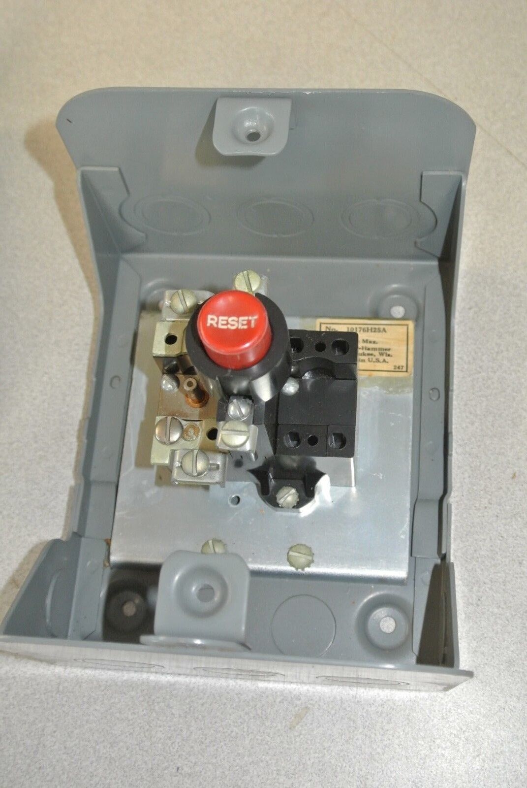 CUTLER-HAMMER 10176H25A AC THERMAL OVERLOAD RELAY / 600V / N.C. / NEW SURPLUS