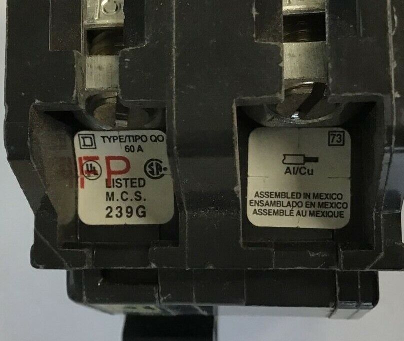 SQUARE D QO200 CIRCUIT BREAKER 60A 240VAC 2POLE