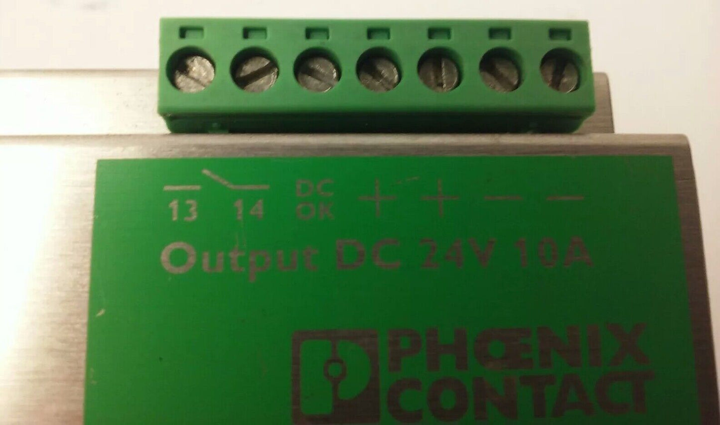 PHOENIX CONTACT POWER SUPPLY,QUINT-PS-3X400-500AC/24VDC/10 , ADJUST 22.5-28.5V