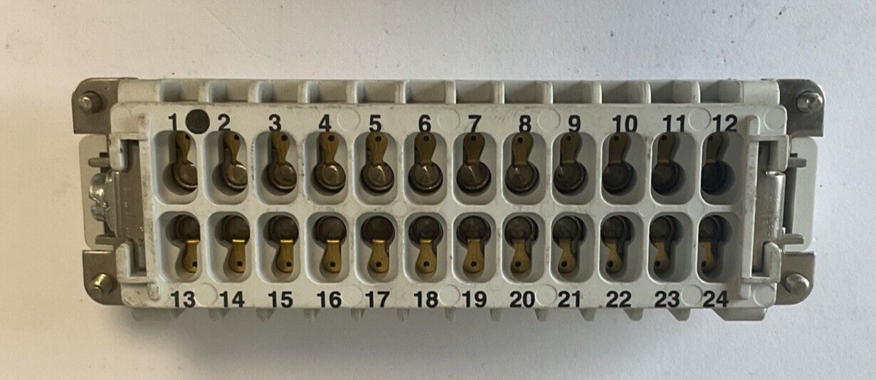 T&B MS224B 24PIN MALE TERMINAL PLUG 16A 600VAC ***LOTOF2***