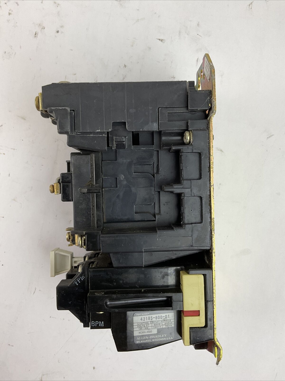 ALLEN BRADLEY 509-BOD SER B 600VAC 27A 10HP COIL 115-120V W52 HEATERS 509-B0D