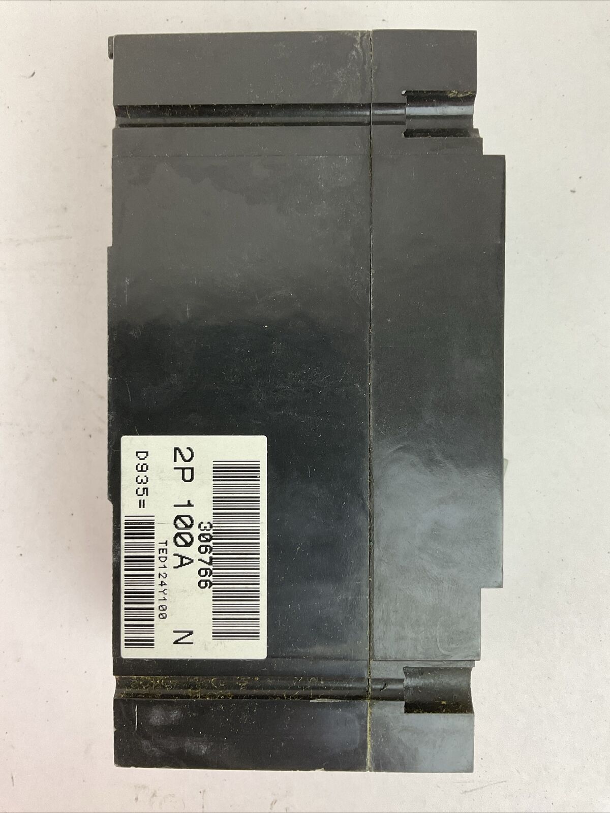 GE TED124Y100 MOLDED CASE SWITCH 2POLE 100AMP 480VAC 250VDC MODEL 3