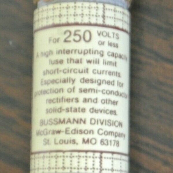 BOX of 10 / BUSSMANN / TRON KAB-7 RECTIFIER FUSES 7A / 250V NEW SURPLUS