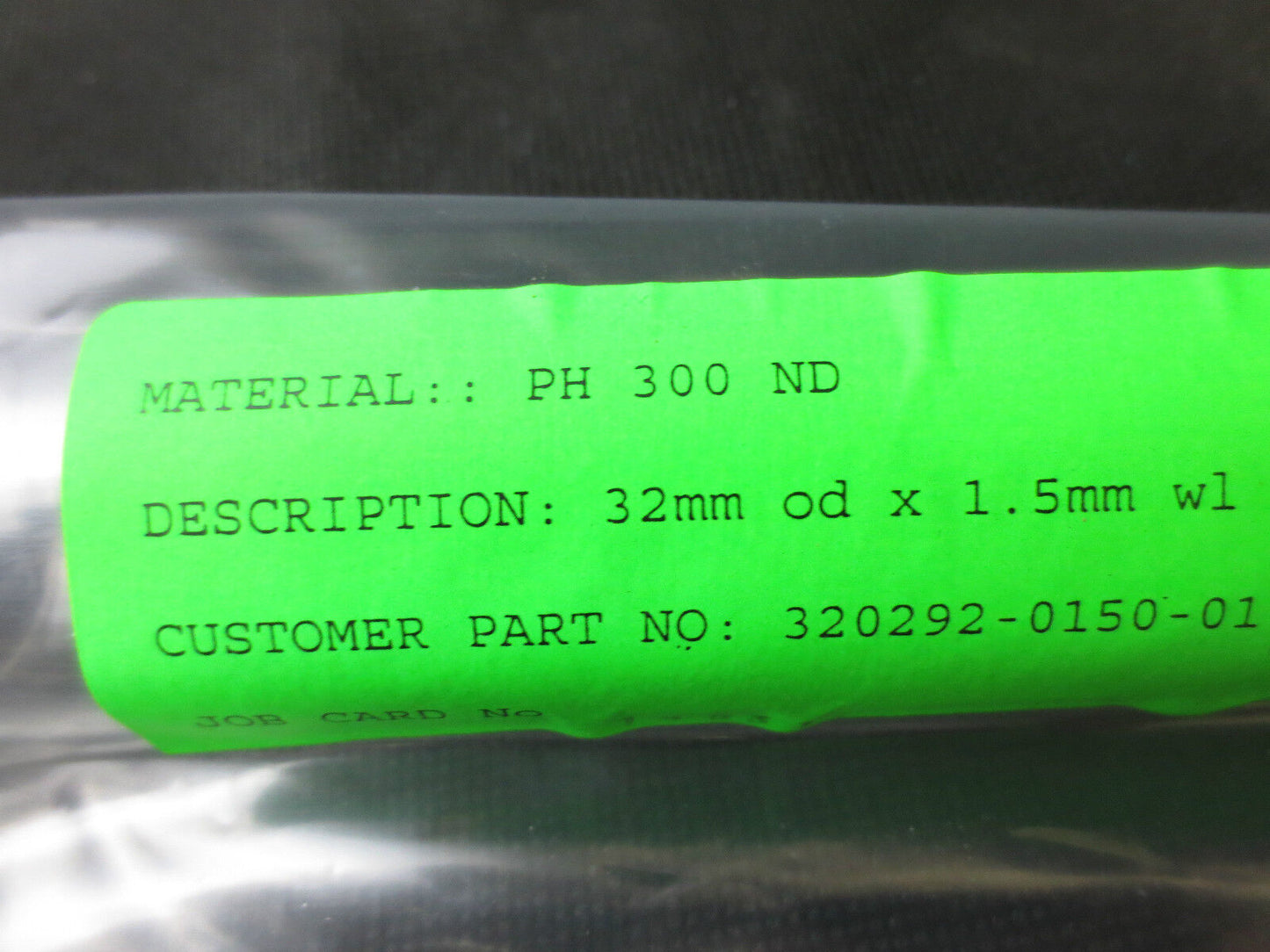 HANOVIA UV 320292-0150-01 SLEEVE 32mm x 1.5mm X 150mm CLEAR LIGHTING PH 300 ND