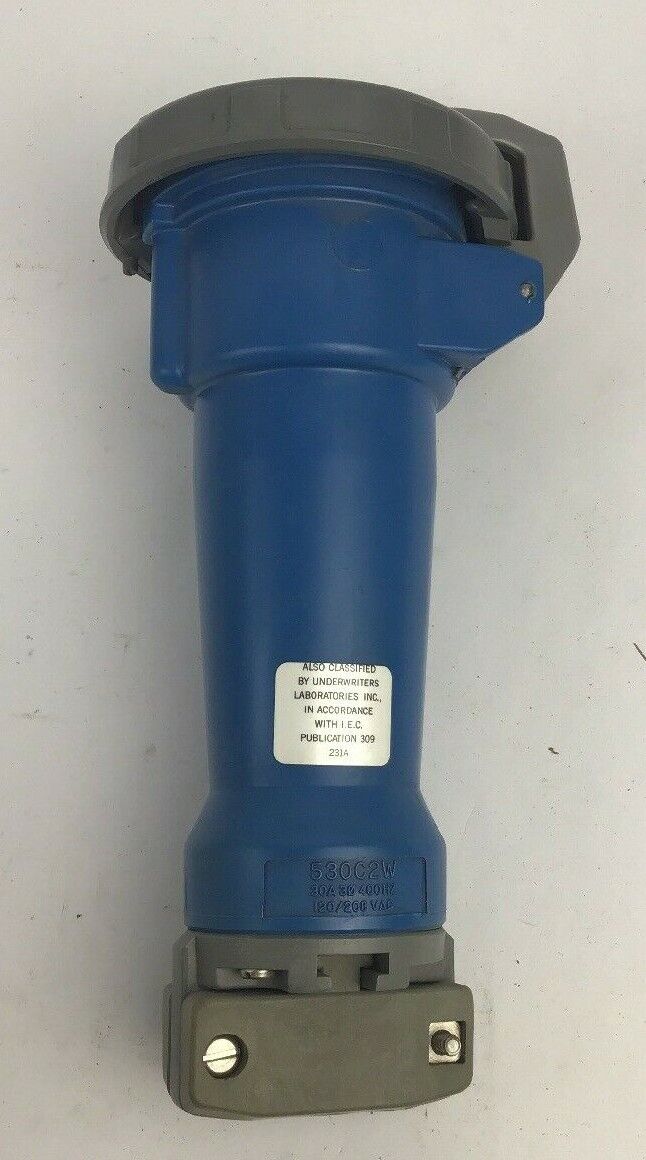 HUBBELL 530C2W PIN & SLEEVE WATERTIGHT CONNECTOR 30A 120/208VAC 4 POLE 5 WIRE