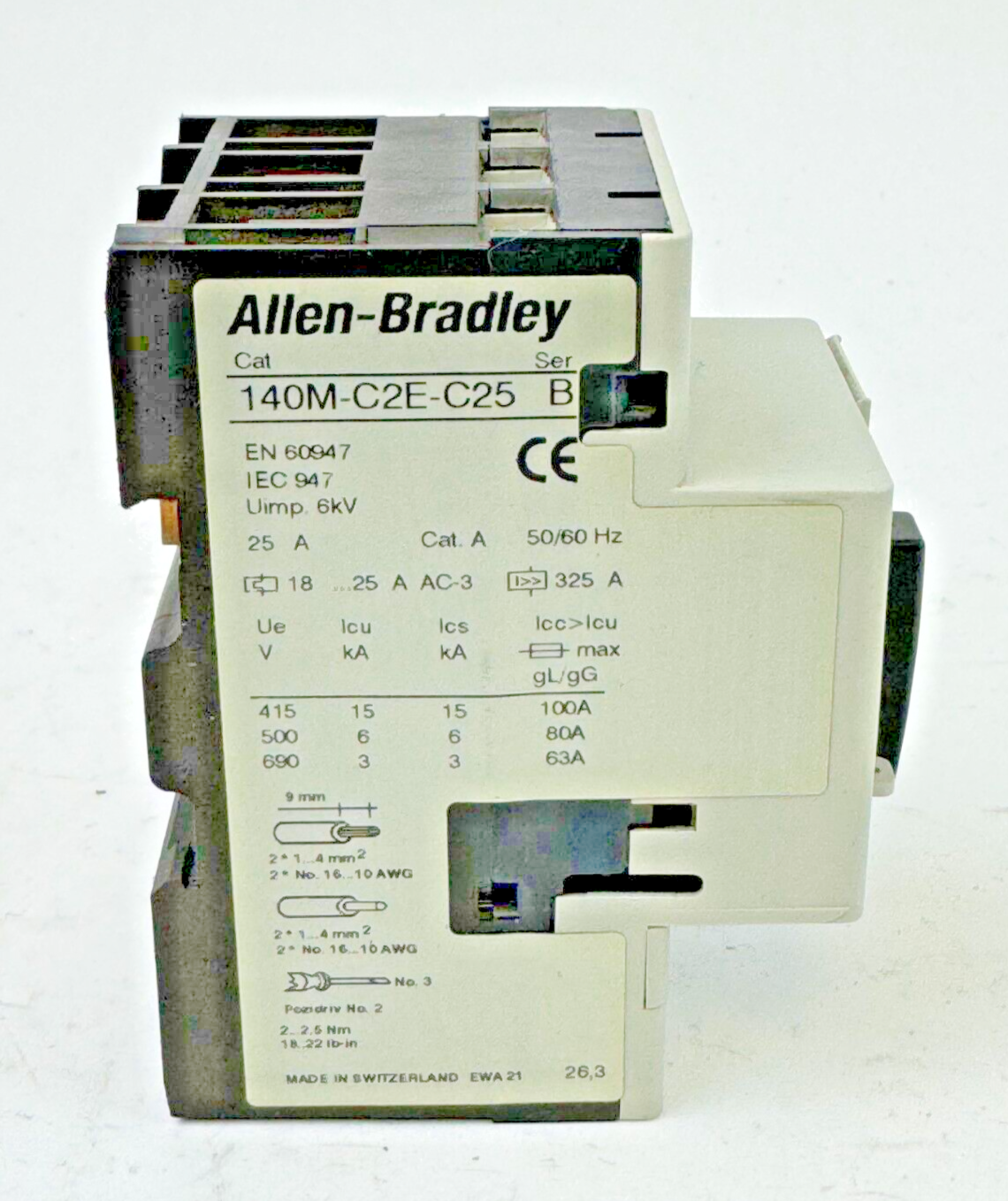 ALLEN-BRADLEY - 140M-C2E-C25 SER. B - MANUAL MOTOR PROTECTOR - 18 A - 25 A