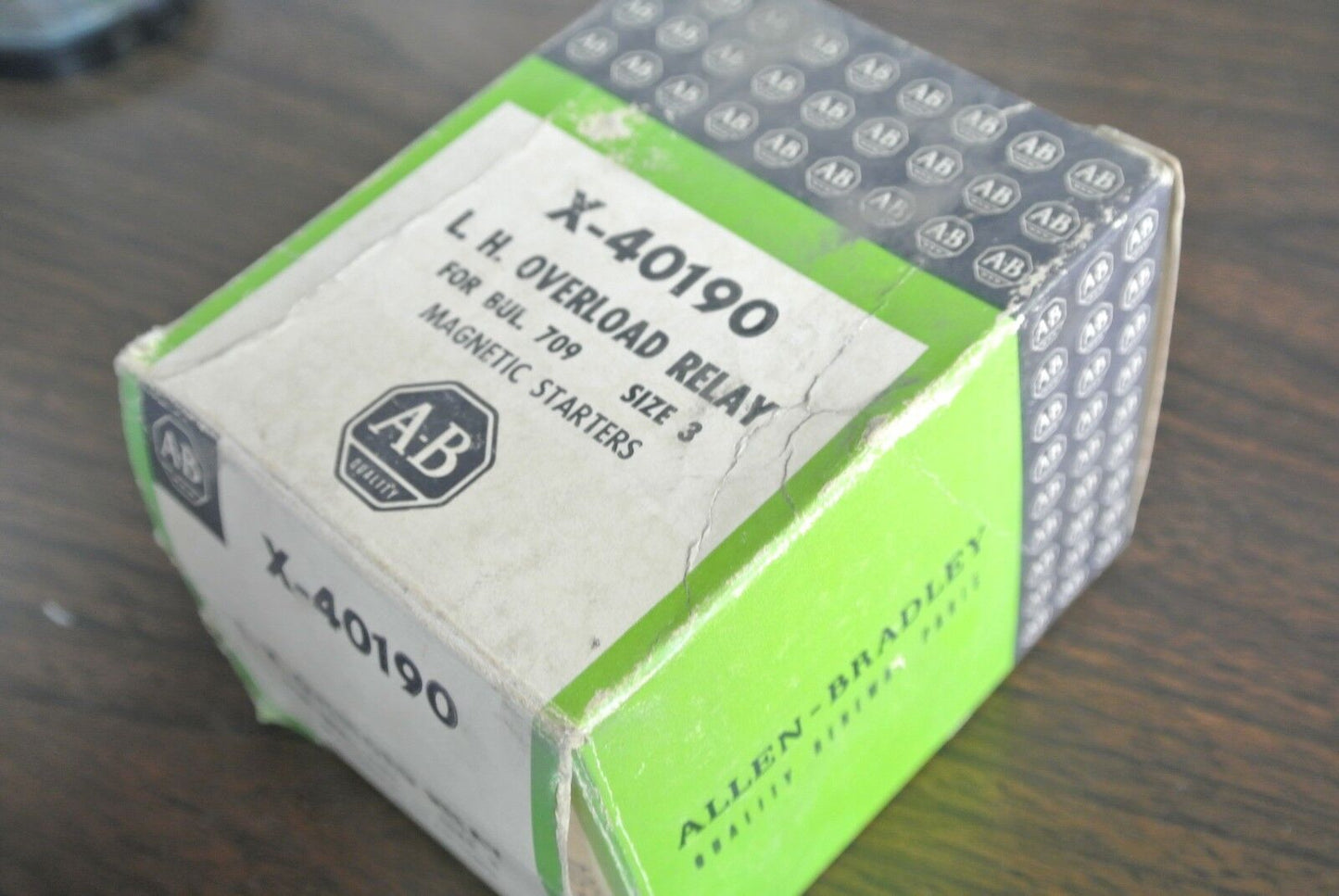 ALLEN-BRADLEY X-40190 L. H. OVERLOAD RELAY for 709 SERIES SIZE 3 STARTERS