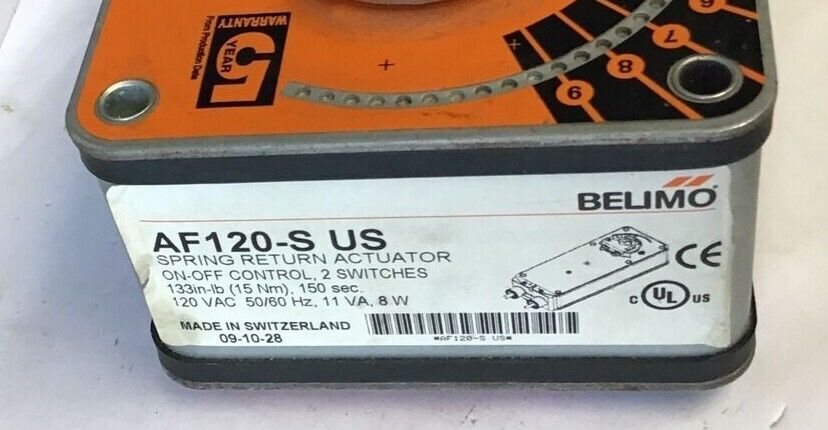BELIMO AF120-S SPRING RETURN ACTUATOR 120VAC 50/60HZ 11VA 8W