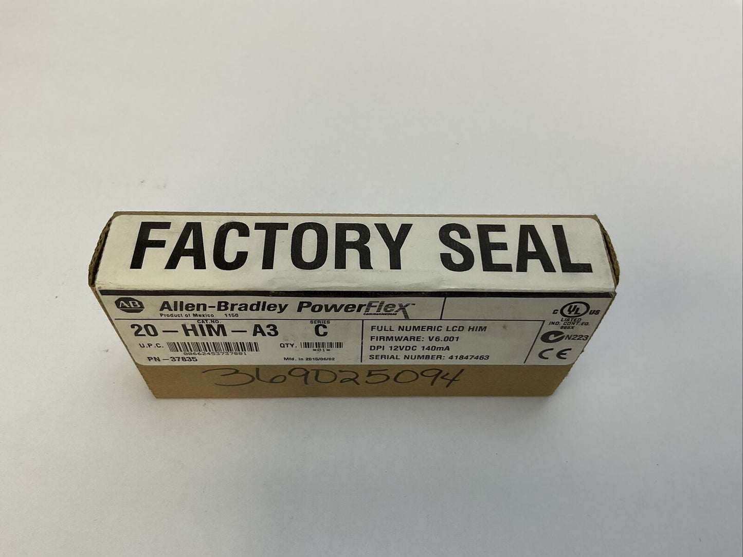 ALLEN BRADLEY 20-HIM-A3 SER C POWER FLEX FULL NUMERIC LCD HIM FIRWARE V6.001
