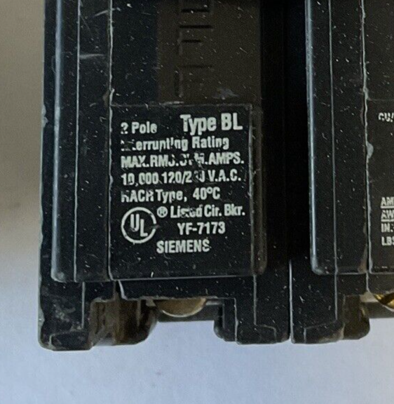 SIEMENS B215 CIRCUIT BREAKER 15AMP 2POLE 120/240VAC TYPE BL***LOTOF3***