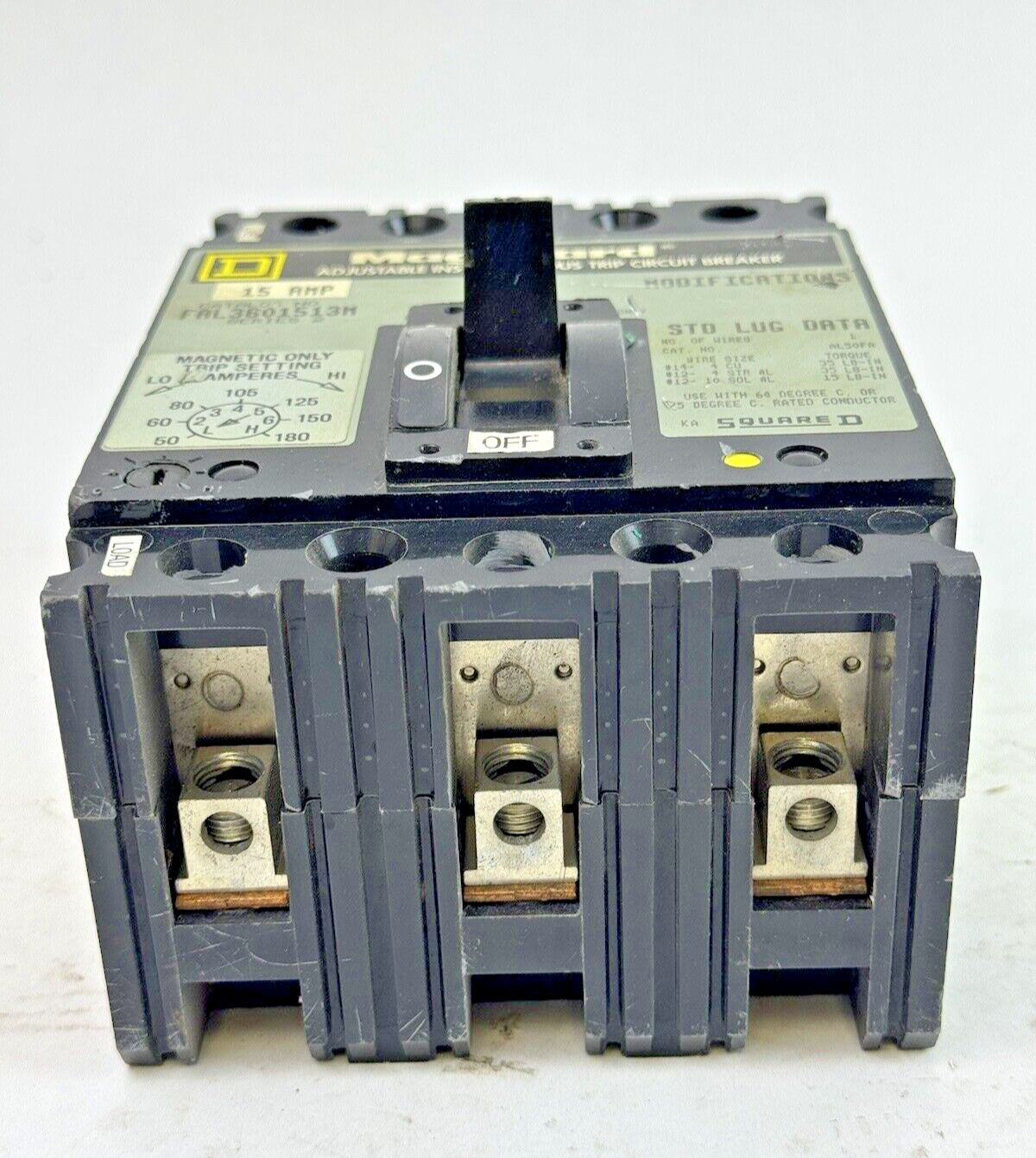 SQUARE D - FAL3601513M Ser. 2 - MAG-GARD CIRCUIT BREAKER - 3 POLE, 15 A, 600VAC