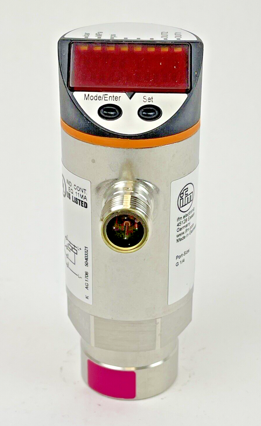 IFM ELECTRONIC - PN7000 - EFECTORSOD - PN-400-SBR14-QFRKG/US/ - PRESSURE SENSOR
