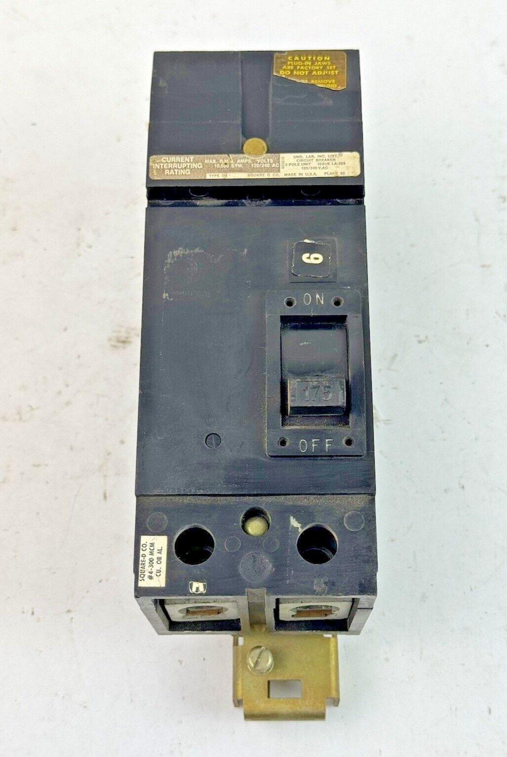 SQUARE D - Q221175AC - MOLDED CASE CIRCUIT BREAKER - 2 POLE/ 175 A/ 240 VAC