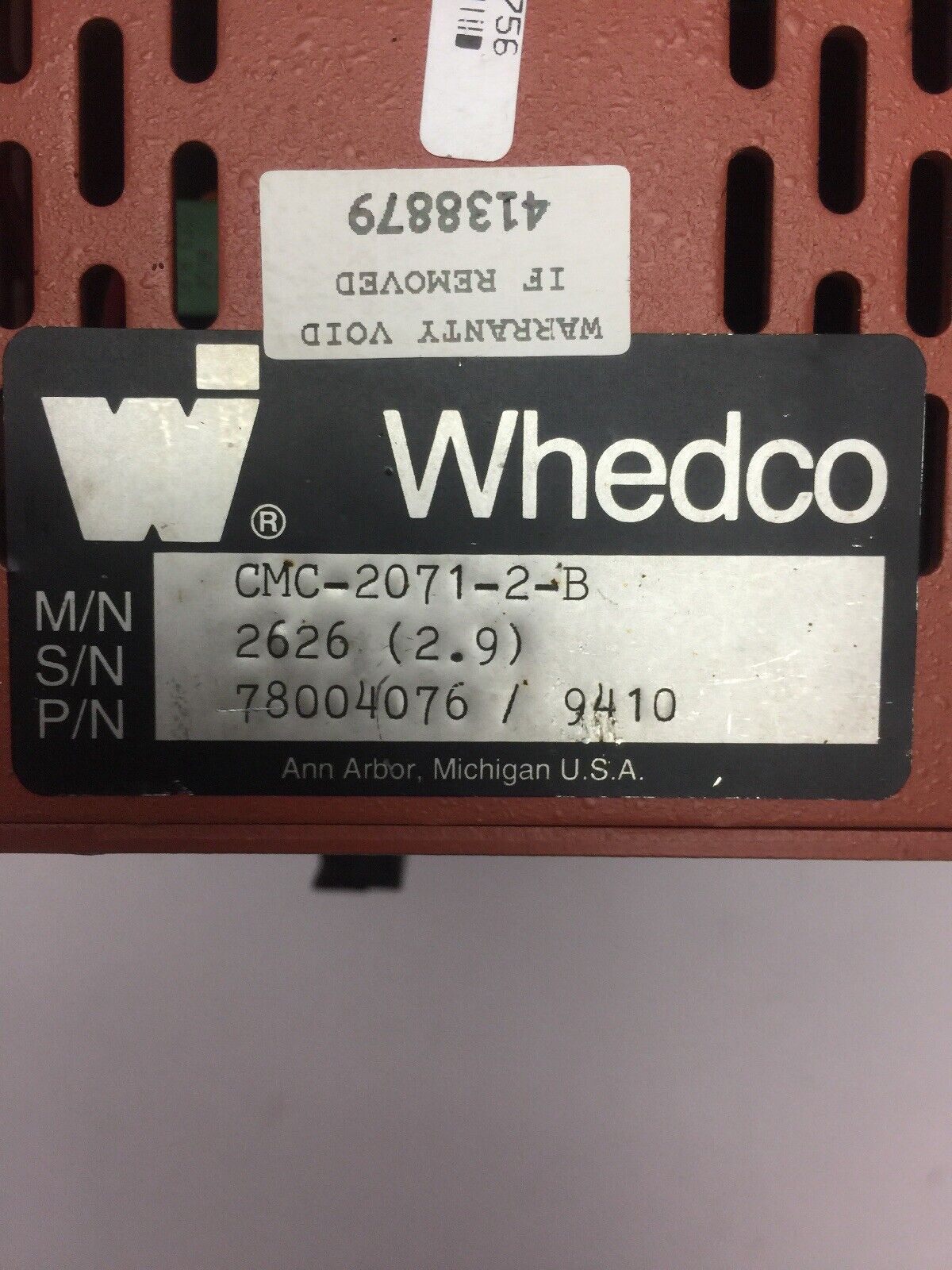 WHEDCO CMC-2071-2-B SERVO MOTOR CONTOLLER 78004076/9410