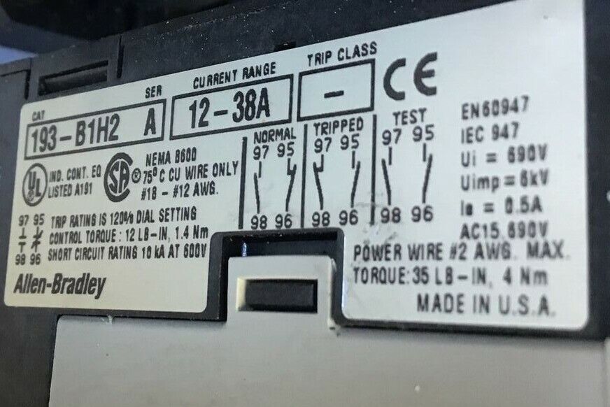 ALLEN BRADLEY 104-A45ND3 REVERSING CONTACTOR SER.C