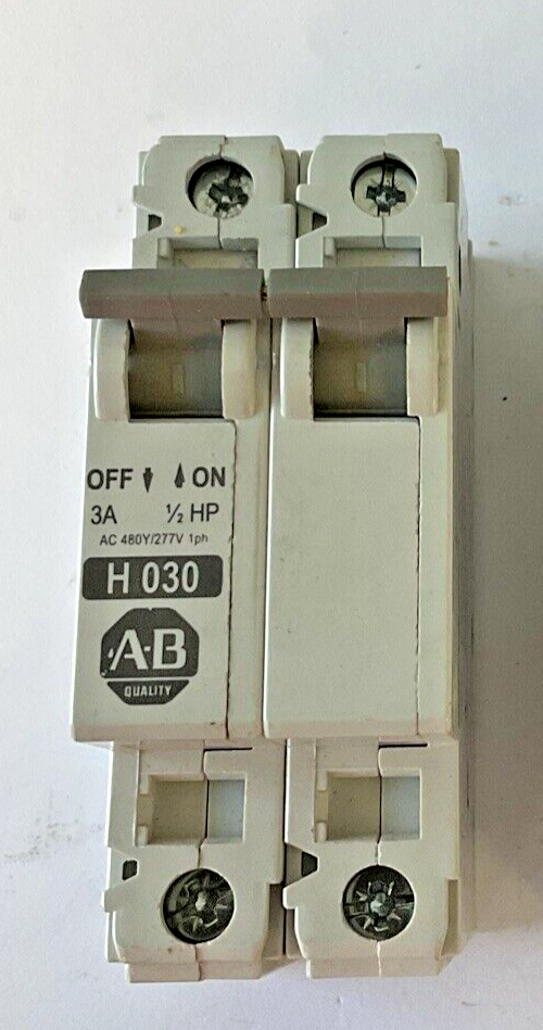 ALLEN BRADLEY 1492-CB2 H 030 / G 030 CIRCUIT BREAKER 3A 2POLE SER.C ***LOTOF2***