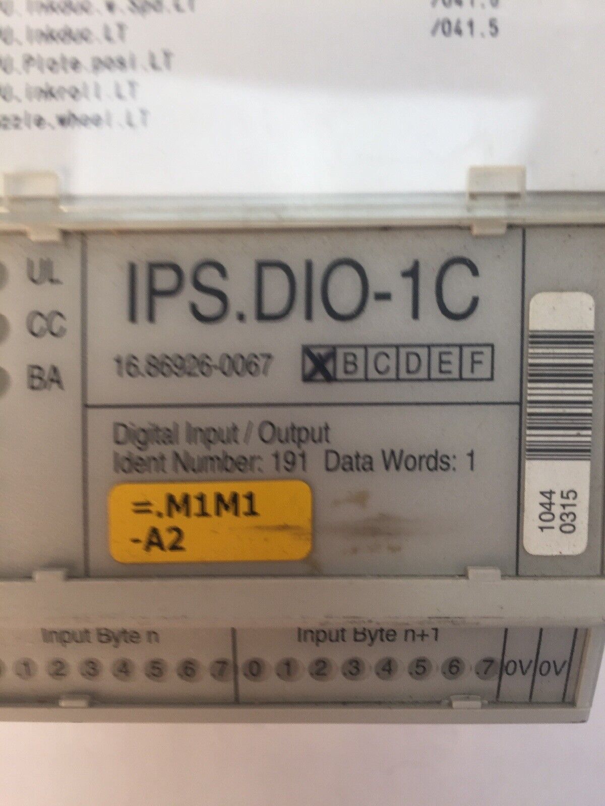MAN ROLAND IPS.DIO-1C DIGITAL INPUT/OUTPUT MODULE