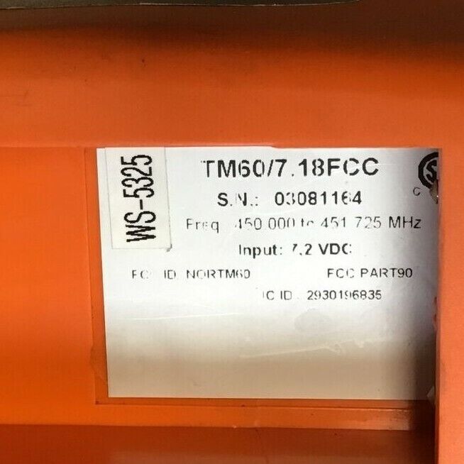 CERVIS WS-5325 TM60/7.18FCC PUSH BUTTON TRANSMITTER AND RECEIVER