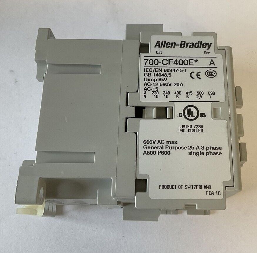 ALLEN BRADLEY 700-CF400EJ CONTACTOR SER.A 24VDC