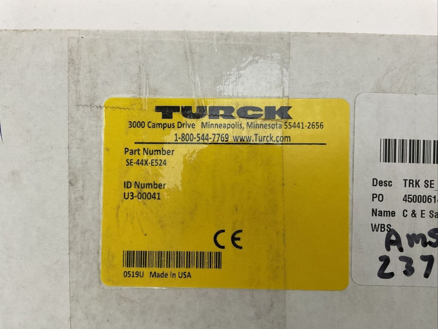 TURCK SE-44X-E524 INDUSTRIAL ETHERNET UNMANAGED SWITCH 10/100 MBPS 5 PORTS