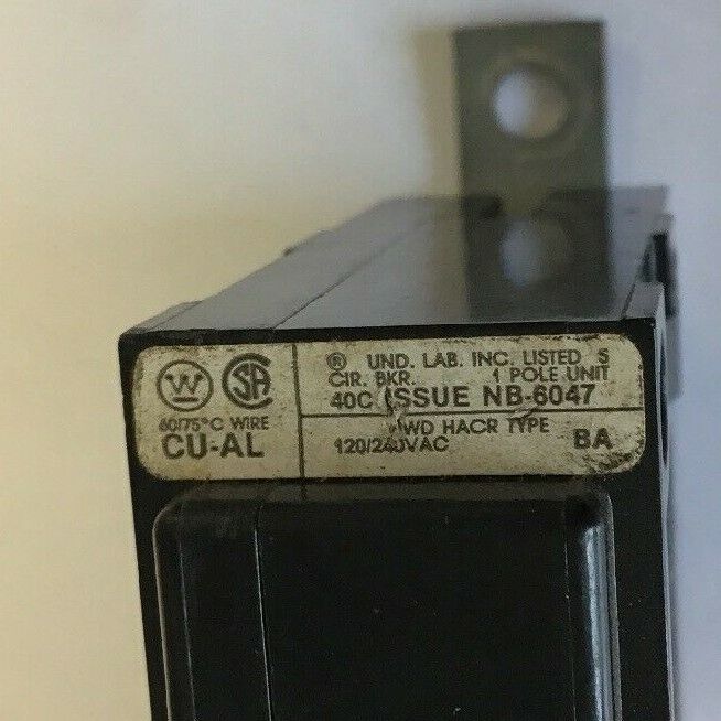 WESTINGHOUSE BAB1015 QUICKLAG 15AMP CIRCUIT BREAKER 120/240VAC***LOTOF5***