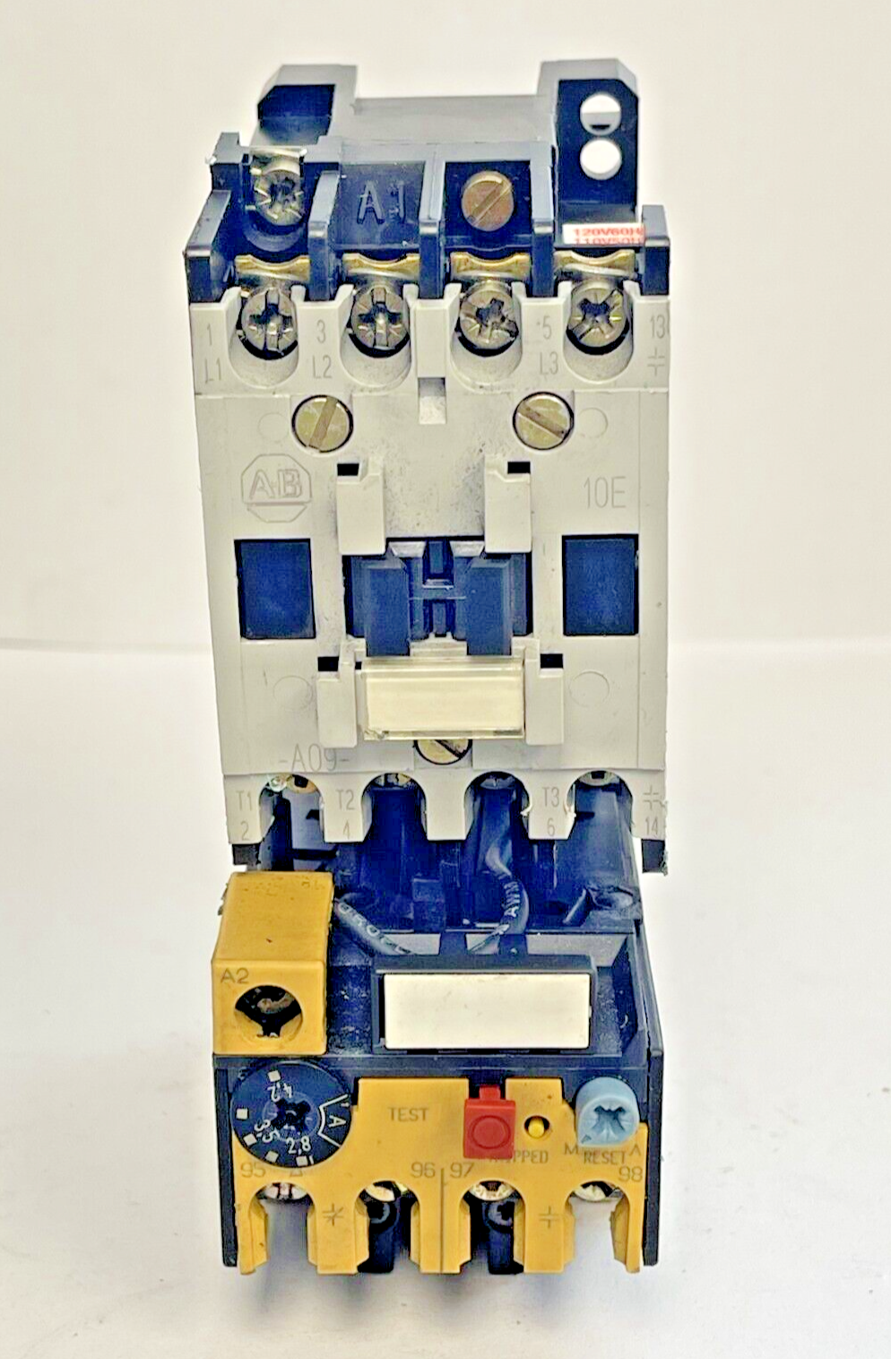 ALLEN BRADLEY - 100-A09ND3 SER. B CONTACTOR & 193-BSB 42 SER. B RELAY