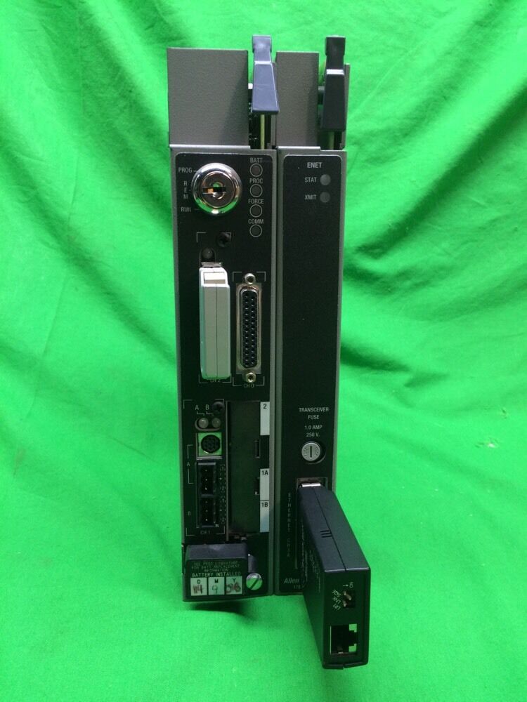 ALLEN BRADLEY 1785-L60L/E PROCESSOR MODULE REV. H01 W/ 1785-ENET A