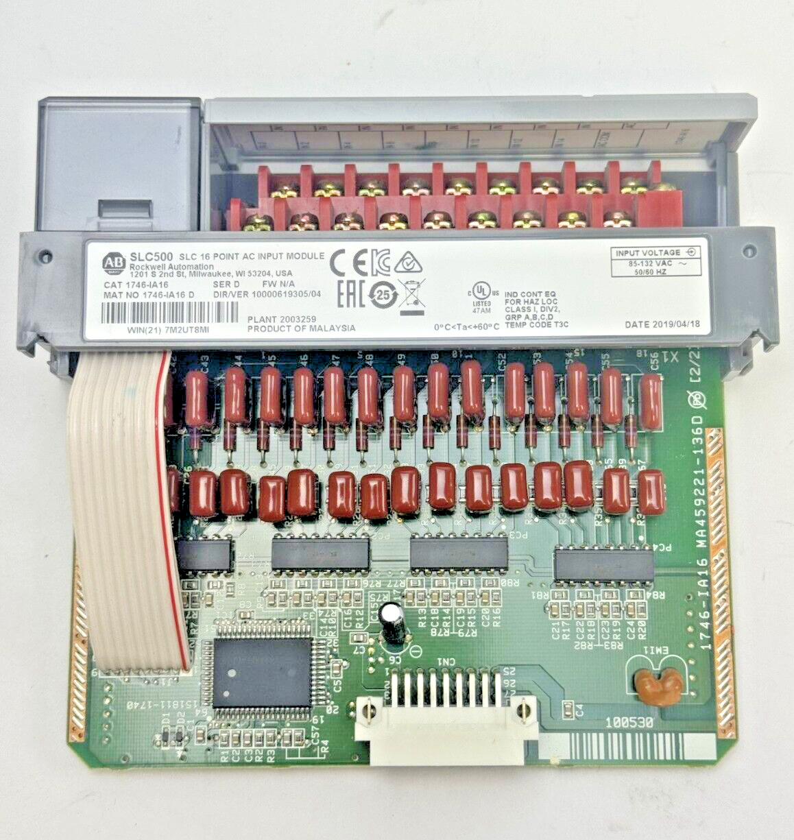 ALLEN-BRADLEY - 1746-IA16 SER. D FW N/A - SLC 500 16 POINT AC INPUT MODULE