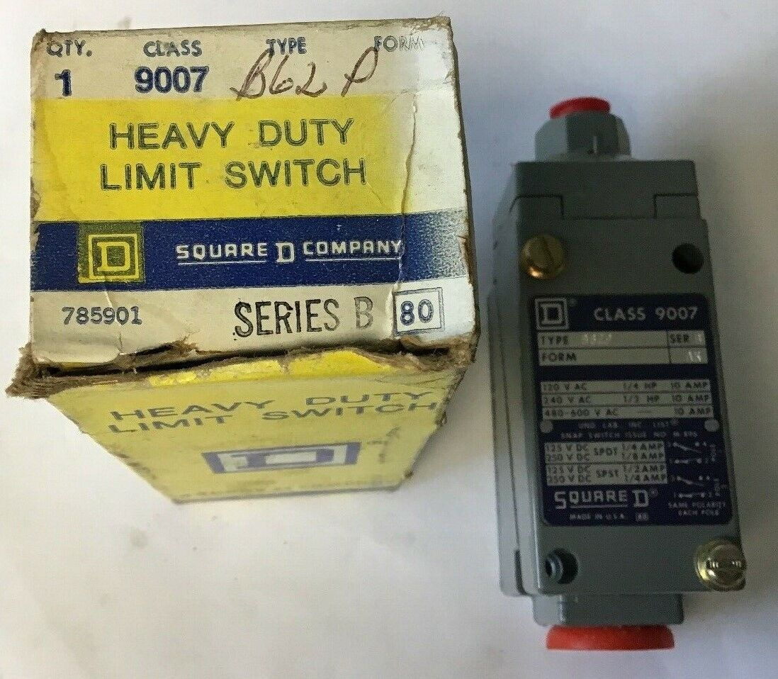 SQUARE D 9007 B62P LIMIT SWITCH SER. B