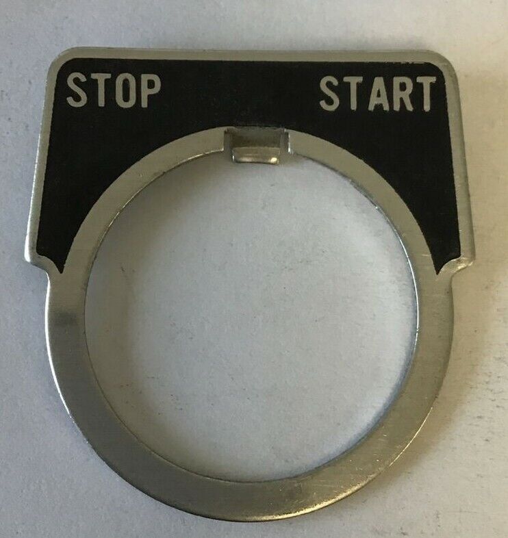 SQUARE D 9001 KN-251 LEGEND PLATE START/STOP BLACK ****LOTOF25****