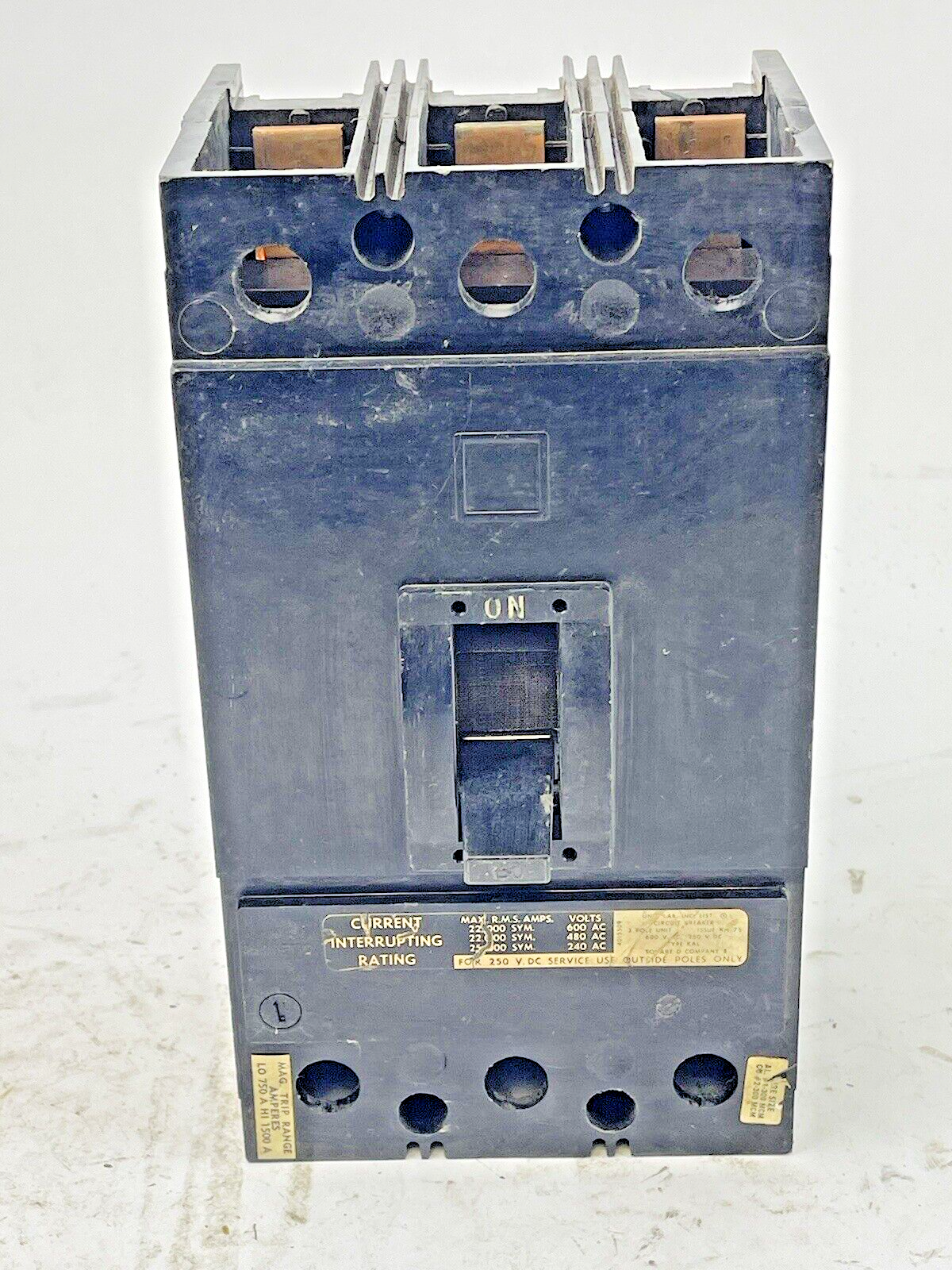 SQUARE D - KAP-36150 - CIRCUIT BREAKER - 150 AMP, 3 POLE, 600 VAC