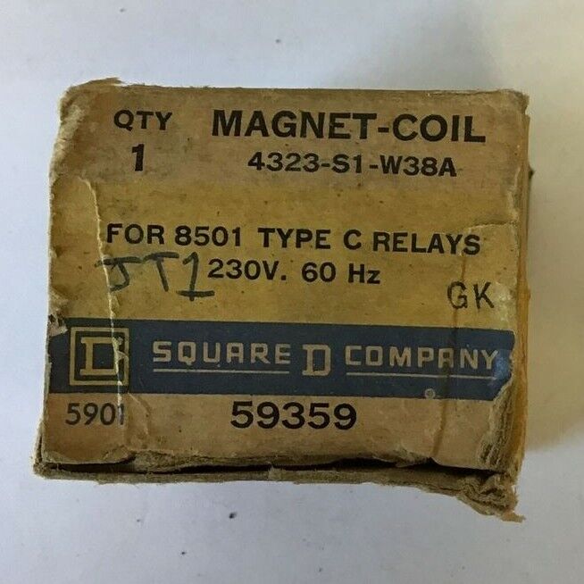 SQUARE D 4323-S1-W38A COIL 240V 60HZ
