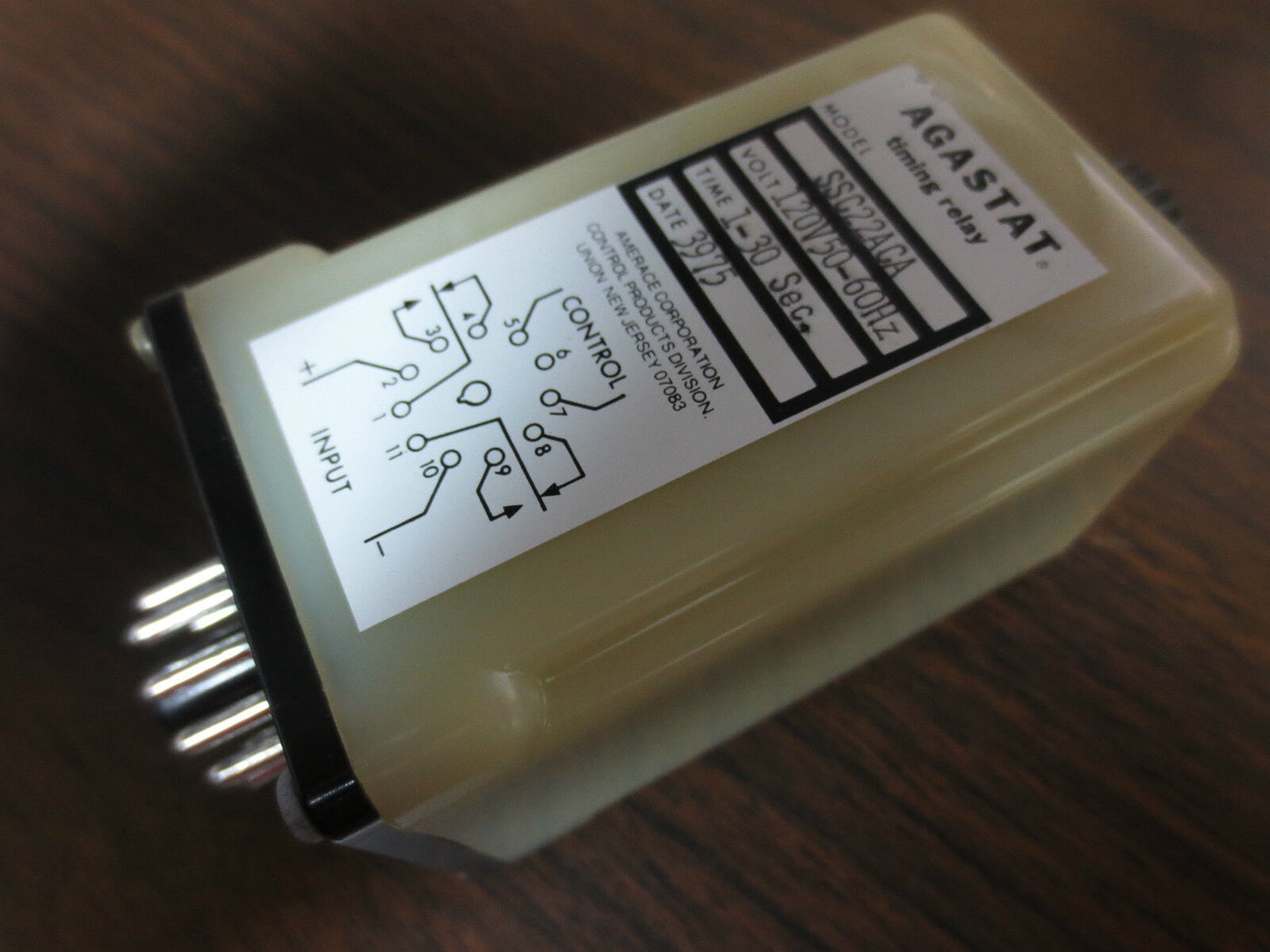 AGASTAT SSC22ACA TIMING RELAY 120VAC, 0-60Hz - TIME: 1-30 SECONDS - NEW in BOX