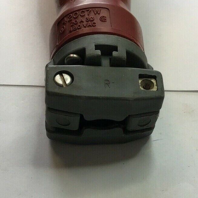 HUBBELL 420C7W 20A 480VAC RECEPTACLE PLUG PIN AND SLEEVE