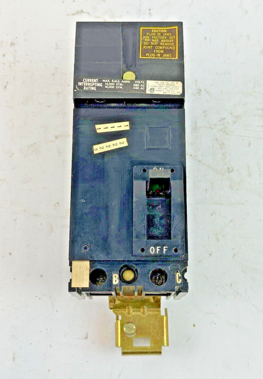 SQUARE D - FA24015BC - I-LINE MOLDED CIRCUIT BREAKER - 15 AMP/2 POLE/480 VAC