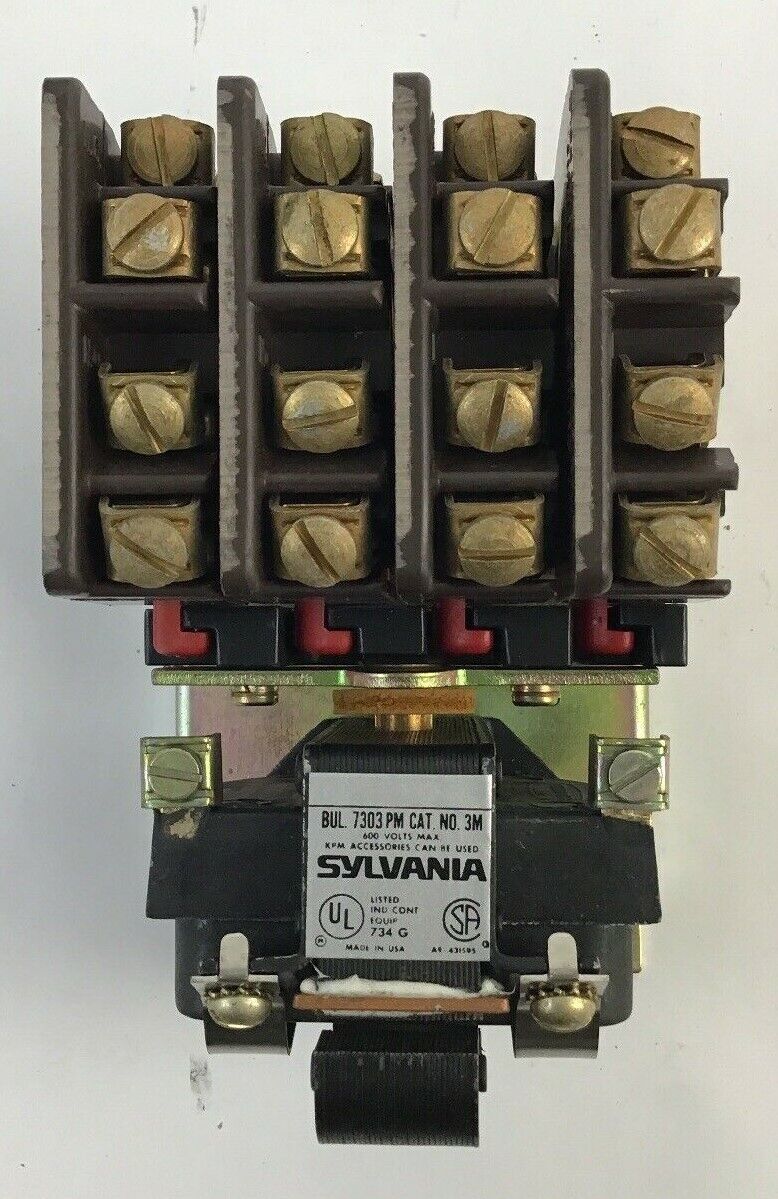 SYLVANIA 7303 3M4R-76 TYPE PM AC RELAY / 110-120V / 4 N.O. / 4 N.C./ NEW SURPLUS