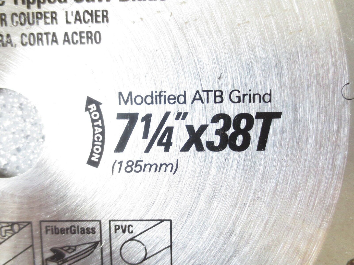 DML 72804 STEEL PRO 38T 7-1/4" CARBIDE TIPPED CIRC SAW BLADE ATB - NEW SURPLUS