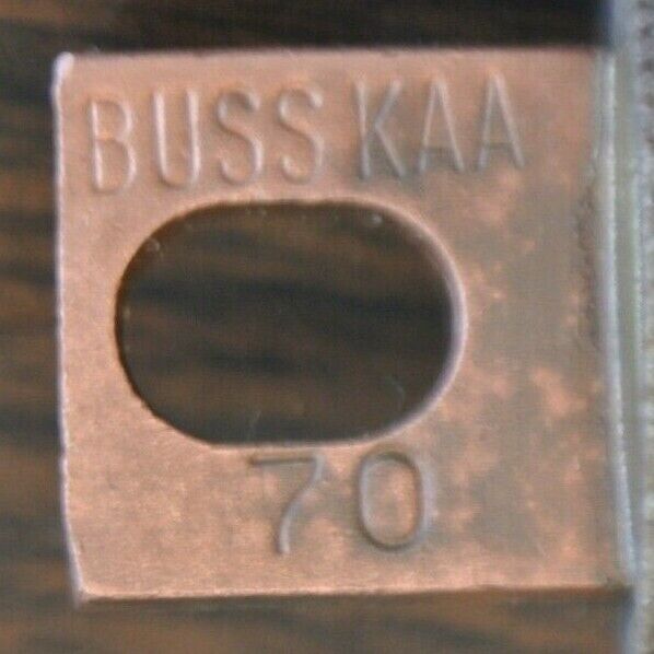 BOX of 5 / BUSSMANN / TRON KAA70 RECTIFIER FUSES / 130V / 70A / NEW SURPLUS