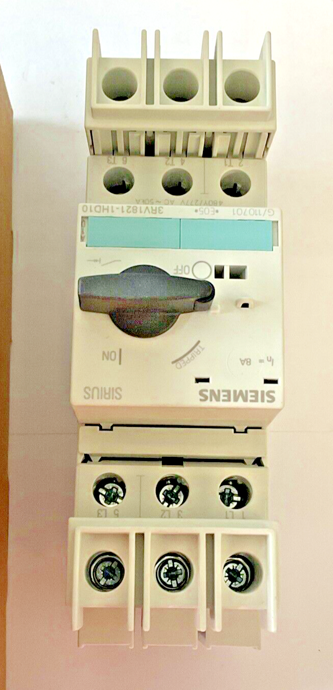 SIEMENS 3RV1821-1HD10 COMBINATION MOTOR CONTROL 8A