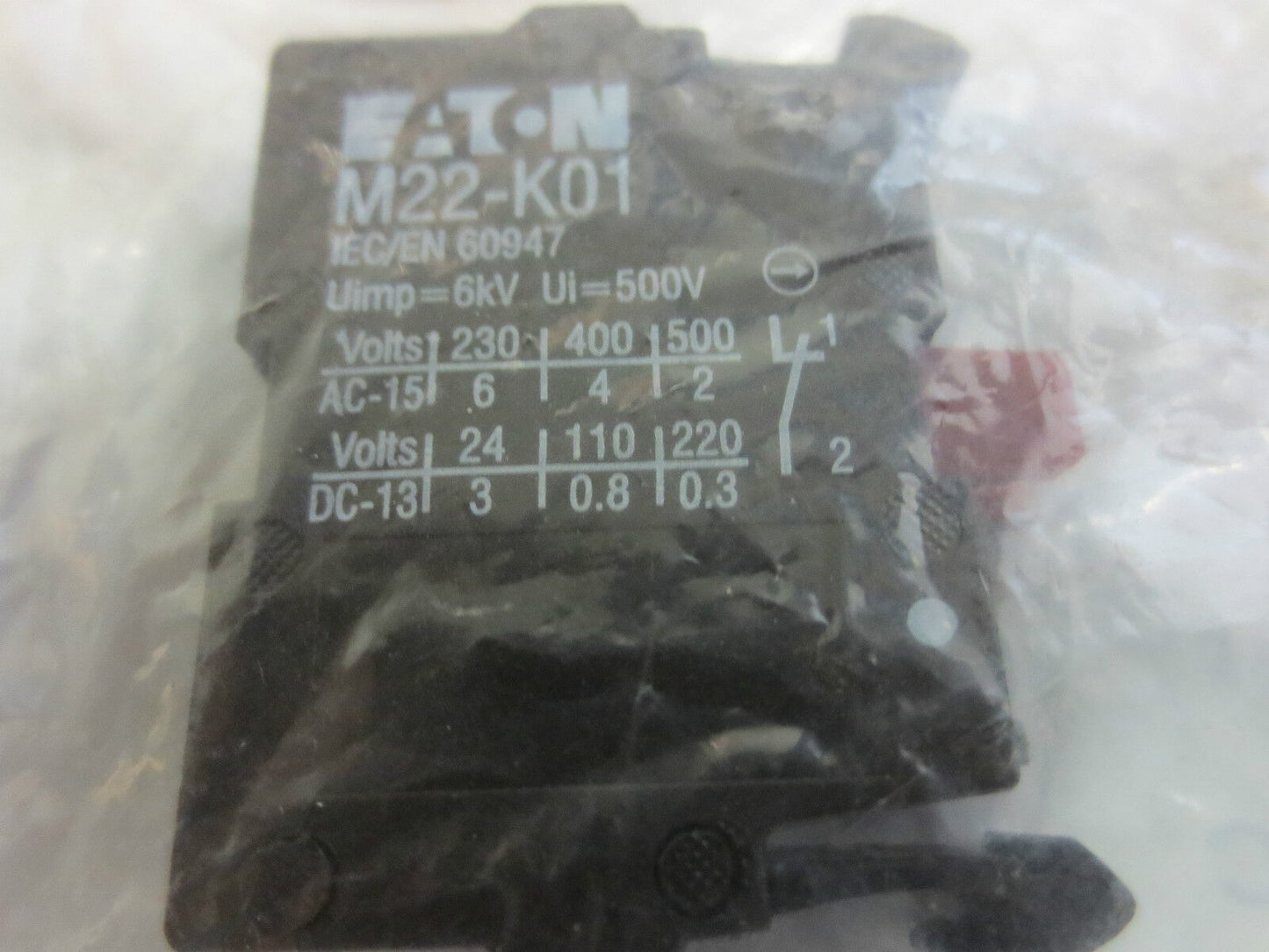 EATON M22-K01 CONTACT BLOCK - 1NC - NEW SURPLUS