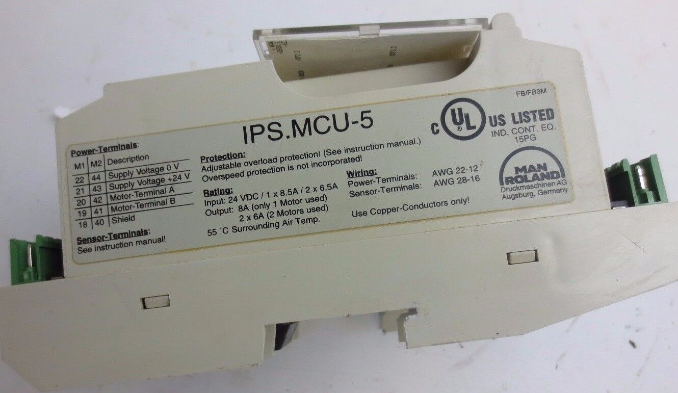 MAN ROLAND IPS.MCU-5 MOTOR CONTROL - 16.86959-0026 - Rev. A