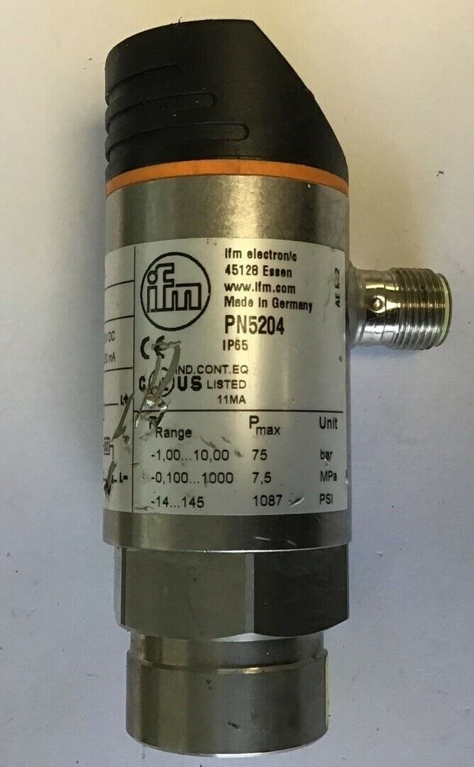 IFM PN5204 PRESSURE SWITCH PORT 1/4 18-36VDC 250MA