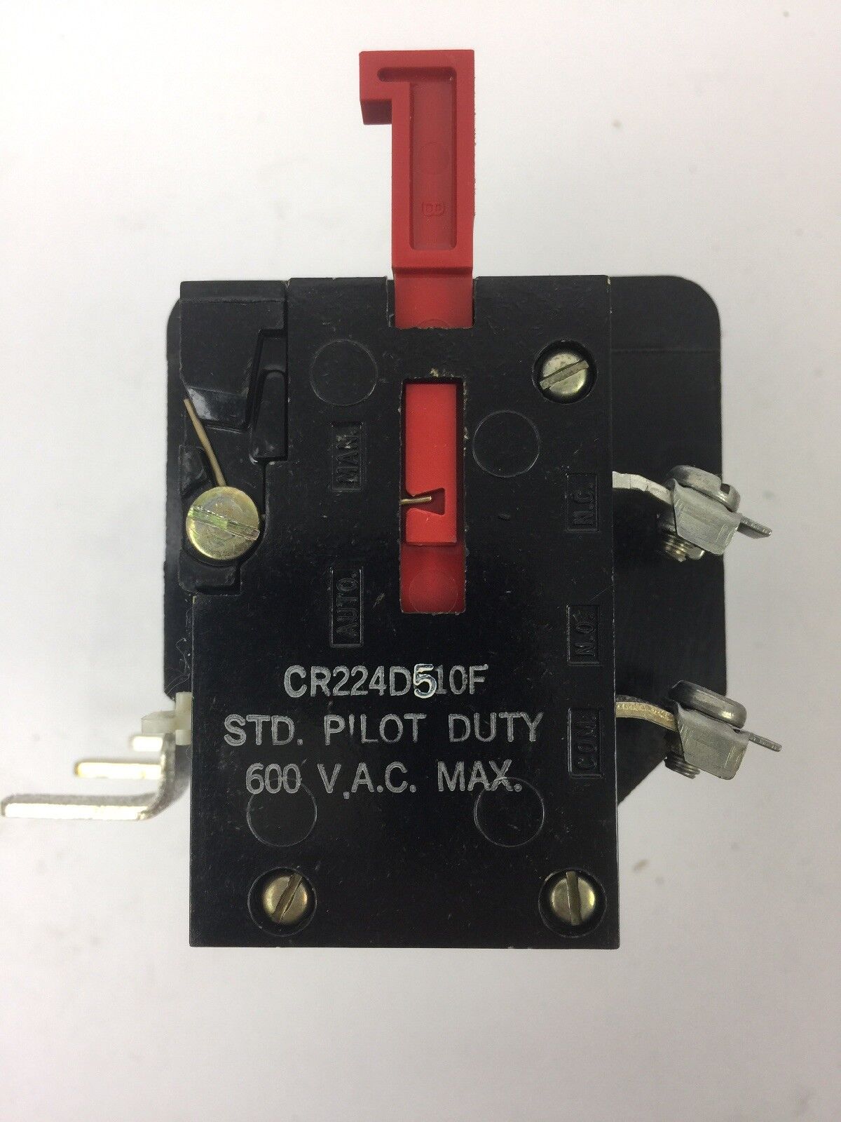 GE CR224D510F OVERLOAD RELAY STD PILOT DUTY 600 VAC MAX