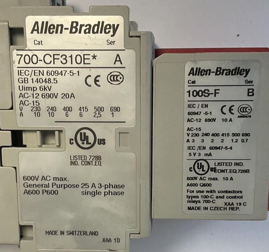 ALLEN BRADLEY 700S-CF440EJBC CONTROL RELAY SER.A